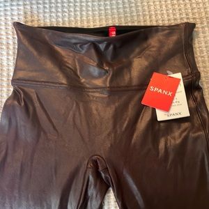 Spanx faux leather leggings.